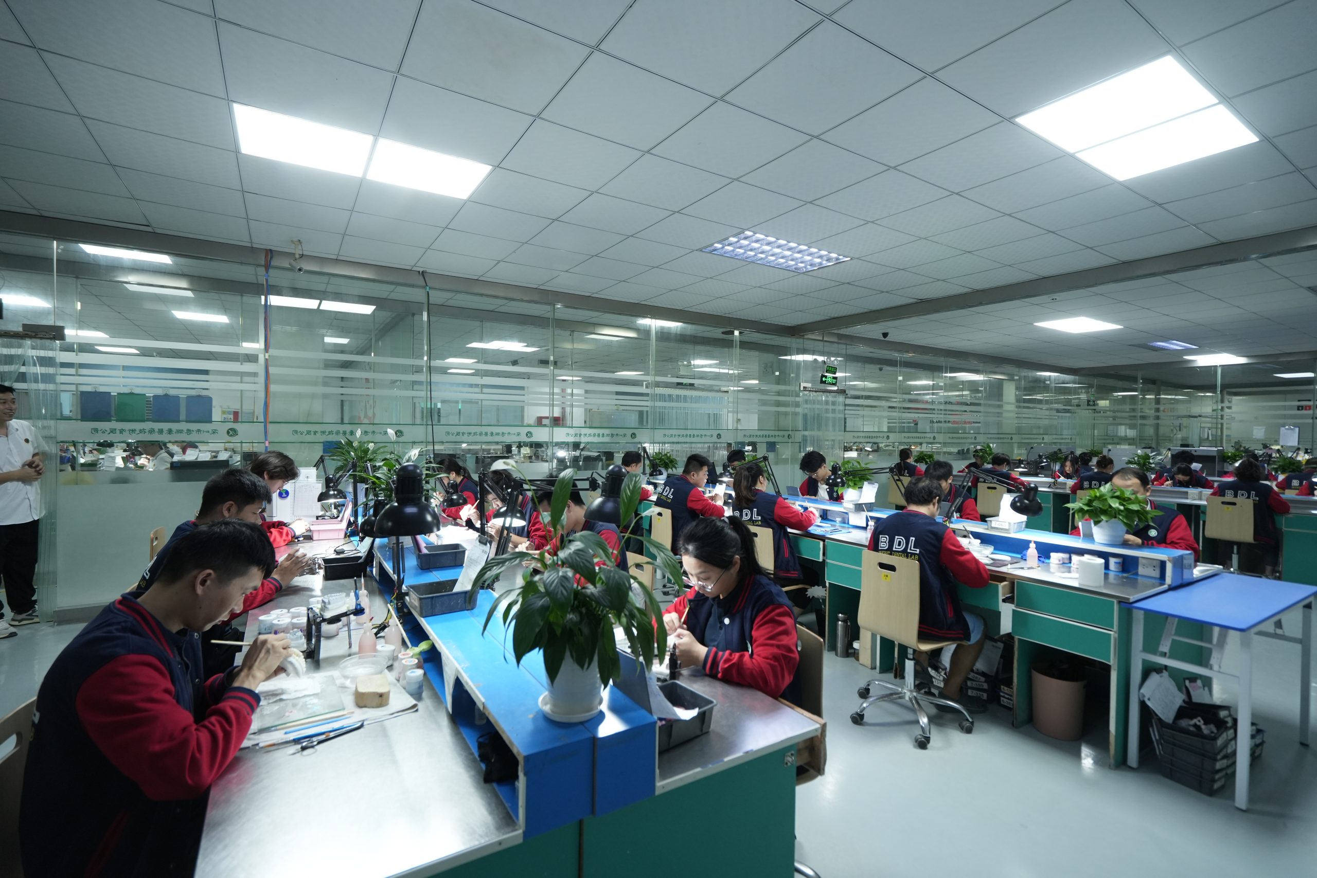 Dental lab production floor detail